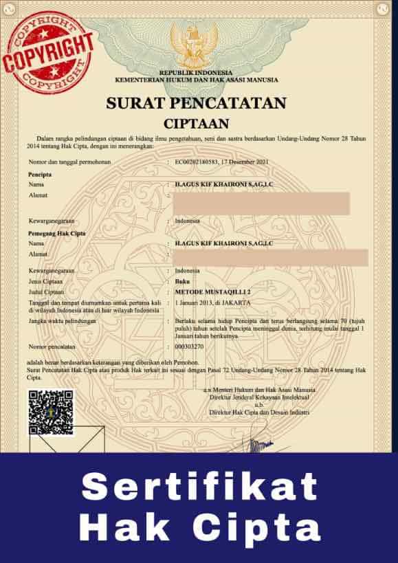 hak cipta metode mustaqilli